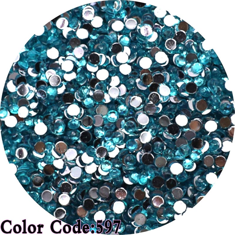 THUTEP 10000 Pieces Shiny 5D Diamond Art Painting Beads, Single Color Code:597, Rhinestones Accessories for Crafting, Round Beads Art Replacement for DIY Craft Diamond Art Painting Accessories (597) - Image 2